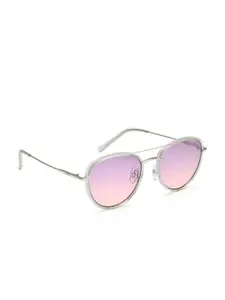 IDEE Women Pink Lens & Silver-Toned Oval Sunglasses with UV Protected Lens IDS2772C3SG