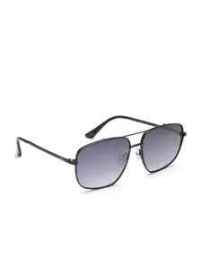 IDEE Men Grey Lens & Steel-Toned Square Sunglasses with UV Protected Lens IDS2762C1SG