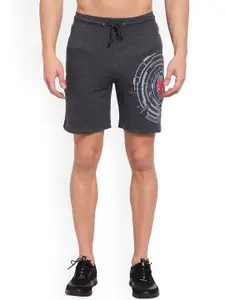 SPORTO Men Grey Printed Sports Shorts