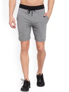 SPORTO Men Grey Regular Fit Cotton Sports Shorts