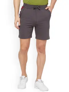 SPORTO Men Charcoal Grey Sports Shorts