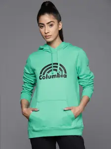 Columbia Brand Logo Printed Hooded Sweatshirt