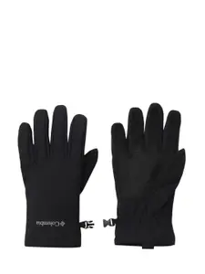 Columbia Men Black Solid Softshell Gloves