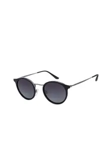 Vincent Chase Women Grey Lens & Gunmetal-Toned Oval Sunglasses with UV Protected Lens
