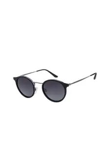 Vincent Chase by Lenskart Women Grey Lens & Gunmetal-Toned Oval Sunglasses with UV Protected Lens