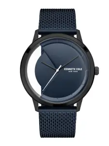 Kenneth Cole Men Blue Dial & Blue Stainless Steel Bracelet Style Straps Analogue Watch KCWGG2125302MN