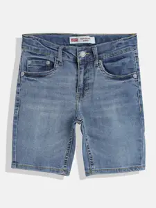 Levis Boys Blue Skinny Fit Denim Shorts