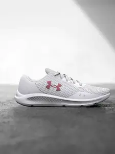 UNDER ARMOUR Women White Charged Pursuit 3 VM Running Shoes