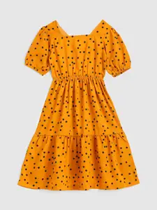 YK Yellow Crepe Dress