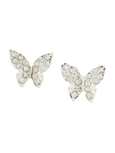 Accessorize Women Silver-Toned New Decadence Butterfly Stud Earring