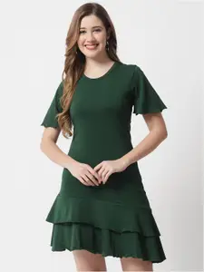 The Dry State Women Green A-Line Dress