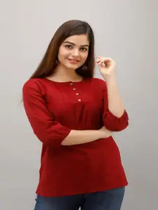 Maishi Red Puff Sleeves Top