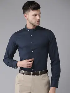 Blackberrys Men Navy Blue India Slim Fit Printed Casual Shirt