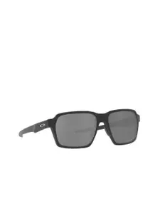 OAKLEY Men Grey Polarised Rectangle Sunglasses