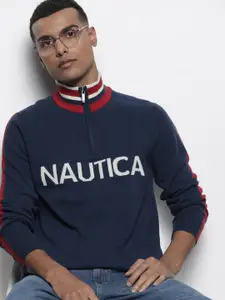 Nautica Men Brand Logo Detail Pullover