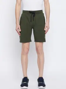 Duke Men Olive Green Cotton Sports Shorts