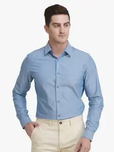 United Colors of Benetton Men Blue Slim Fit Casual Shirt