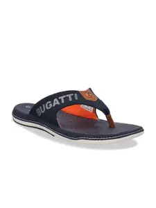 Bugatti Men Navy Blue & Orange Comfort Sandals