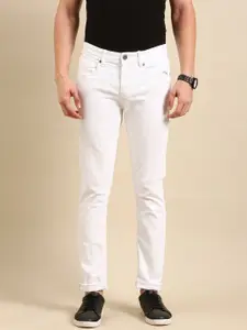Being Human Men White Comfort Slim Fit Mid-Rise Clean Look Jeans