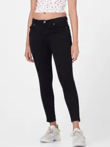 ONLY Women Black High-Rise Stretchable Jeans