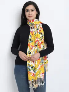 Wicked Stitch Women Yellow Abstract Print Scarves