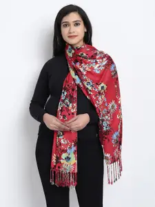 Wicked Stitch Women Red & Blue Printed Scarf