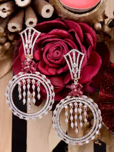 Saraf RS Jewellery Red Contemporary Drop Earrings