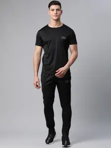 MACK JONNEY JONNEY Men Black Solid Tracksuit