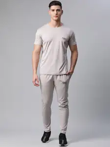 MACK JONNEY JONNEY Men Grey Solid Cotton Track Suit