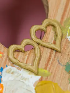 Bellofox Gold-Plated Heart Shaped Studs Earrings