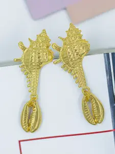 Bellofox Gold-Toned Contemporary Studs Earrings