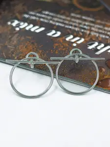 Bellofox Silver-Toned Contemporary Studs Earrings