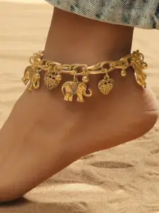 OOMPH Gold-Toned Charms Anklet
