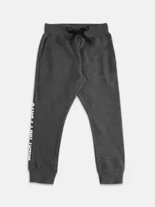 Pantaloons Junior Boys Charcoal Grey Solid Track Pants