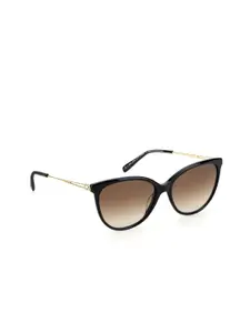pierre cardin Women Brown Lens & Black Cateye Sunglasses with UV Protected Lens