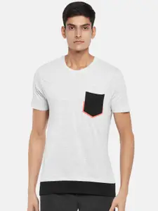 Urban Ranger by pantaloons Men Grey Melange Slim Fit Running T-shirt