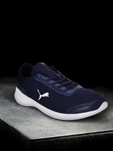 Puma Men Navy Blue Woven Design Forza Running Shoes