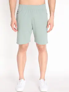 CHKOKKO Men Green Outdoor Sports Shorts