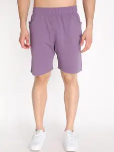 CHKOKKO Men Purple Outdoor Sports Shorts