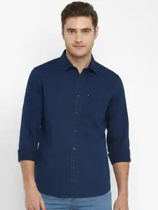 Red Chief Men Blue Smart Cotton Casual Shirt