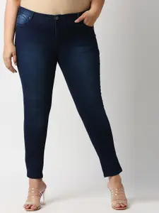 Freeform by High Star Plus Size Women Blue Slim Fit Light Fade Stretchable Jeans