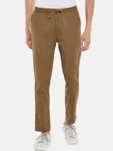 Urban Ranger by pantaloons Men Brown Cotton Slim Fit Trousers