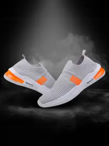 ASIAN Men Grey Mesh Hattrick-27 Regular Running Shoes