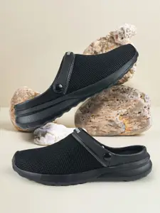 KazarMax Men Black Clogs Sandals
