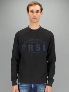 FREESOUL Men Grey Printed Sweatshirt