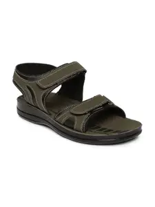 Paragon Men Green Comfort Sandals