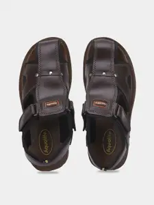 Aqualite Men Black Solid Comfort Sandals