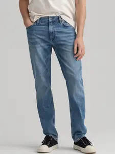 GANT Men Blue Heavy Fade Mid-Rise Jeans