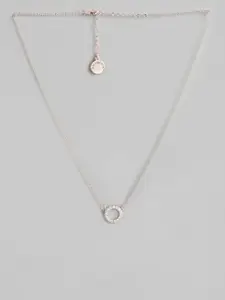 Forever New Rose Gold-Plated Elle CZ Halo Pendant Necklace