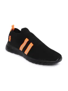 Paragon Men Black & Orange Running Shoes